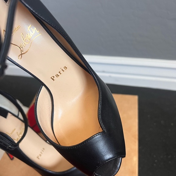 Christian Louboutin Round Chick Alta 120 NAPPA - size 38.5 - leather - Black - Picture 5 of 14